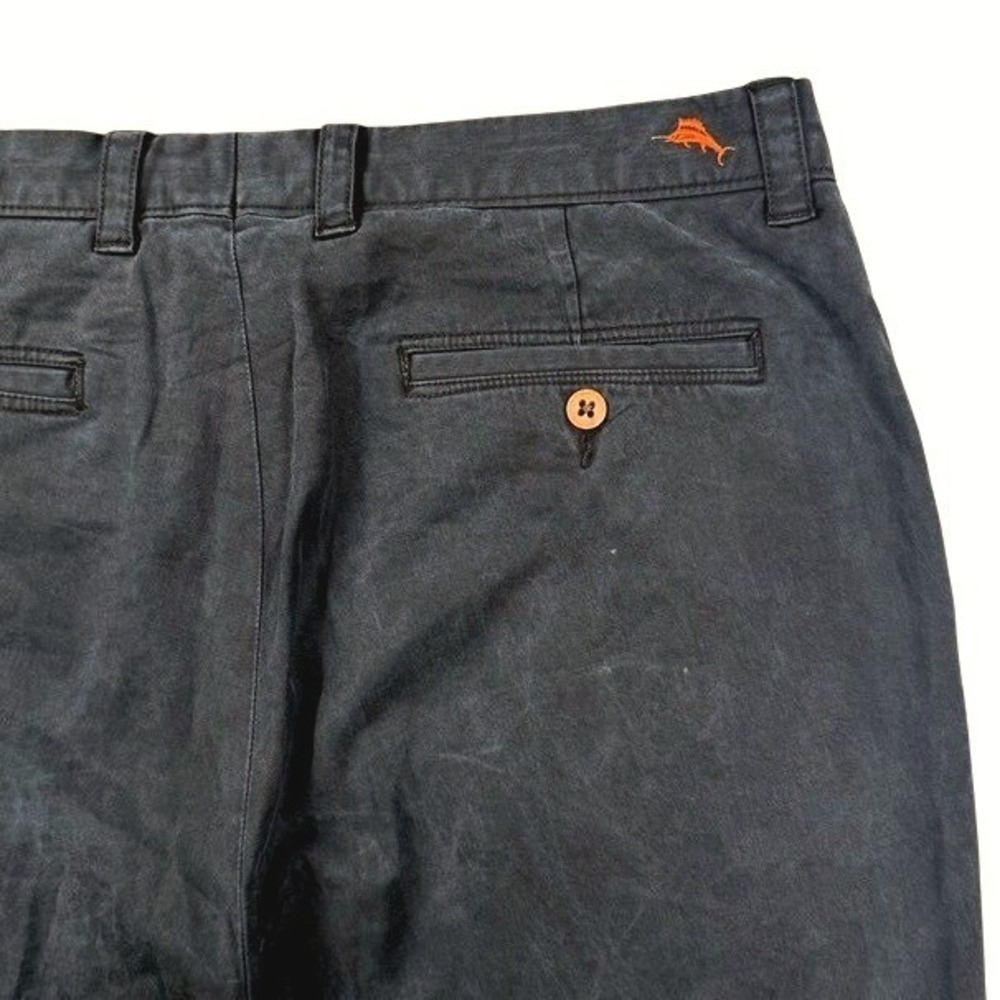 Tommy Bahama Boracay Chino Pants Mens 33x34 Charcoal Grey Cotton Tencel Stretch